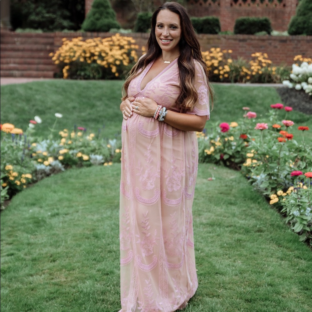 Blush Pink Maternity Gown